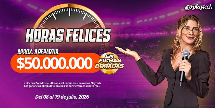 Promocion Horas Felices por Playtech